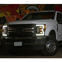 Купити Передні фари Ford Super Duty 2017-2019  PRO серія хром AlphaRex AXHL-FD18-PPTS-C-A