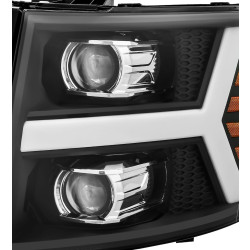 Buy Front headlights Chevrolet Silverado 2007-2013 Pro Series Black Alpharex Axhl-Cl07-PTS-B-A