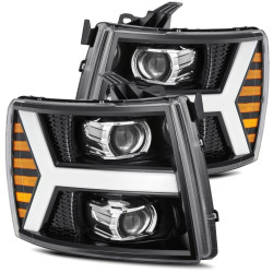 Buy Front headlights Chevrolet Silverado 2007-2013 Pro Series Carbon-Black Alpharex Axhl-Cl07-PPTS-LB-A
