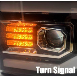 Buy Front headlights GMC Sierra 2007-2013 Pro Series Black Alparex Axhl-GS07-PTS-B-A