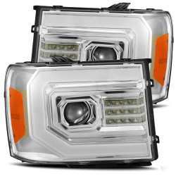 Buy Front headlights GMC Sierra 2007-2013 Pro Series Chrome Alpharex Axhl-GS07-PTS-C-A