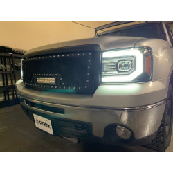 Buy Front headlights GMC Sierra 2007-2013 Pro Series Chrome Alpharex Axhl-GS07-PTS-C-A