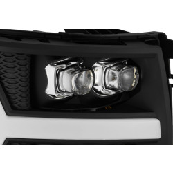 Buy Front headlights Chevrolet Silverado 2007-2013 LED NOVA Black Alpharex Axhl-Cl07-PTS-PL-B-A