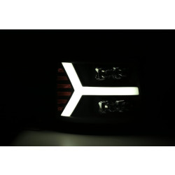 Buy Front headlights Chevrolet Silverado 2007-2013 LED NOVA Series Carbon-Black Alpharex Axhl-Cl07-PTS-LB-AA