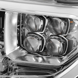 Buy Front headlights Toyota Tundra 2014-2021 LED NOVA series Chrome Alpharex Axhl-Tun14-PTS-LED-C-A