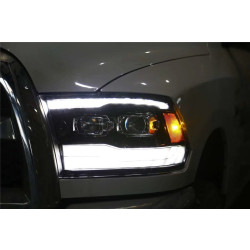 Buy Front headlights Dodge RAM 1500 Classic 2009-2023 Pro Series Black Alpharex Axhl-DR09-PTS-B-A-G3