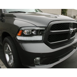 Buy Front headlights Dodge RAM 1500 Classic 2009-2023 Pro Series Black Alpharex Axhl-DR09-PTS-B-A-G3