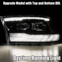 Buy Front headlights Dodge RAM 1500 Classic 2009-2023 Pro Series Black Alpharex Axhl-DR09-PTS-B-A-G3