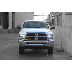 Buy Front headlights Dodge RAM 1500 Classic 2009-2023 LED NOVA Series Carbohydrate-Black Alpharex Axhl-DR09-PLD-LB-A-G2