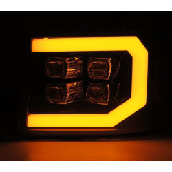 Buy Front headlights GMC Sierra 2007-2013 LED NOVA Series Chrome Alpharex Axhl-GS07-PTS-LED-C-A