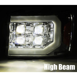 Buy Front headlights GMC Sierra 2007-2013 LED NOVA Series Chrome Alpharex Axhl-GS07-PTS-LED-C-A