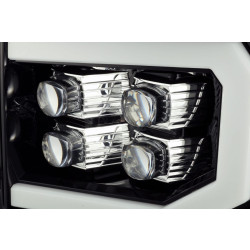 Buy Front headlights GMC Sierra 2007-2013 LED NOVA series carbohy-black Alpharex Axhl-GS07-PPTS-LB-A