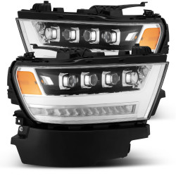 Buy Front headlights Dodge RAM 1500 2019-2023 LED NOVA series Chrome Alpharex AHL-DR19-N-C