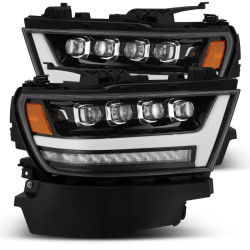 Buy Front headlights Dodge RAM 1500 2019-2023 LED NOVA Series Carbon-Black Alpharex AHL-DR19-N-LB
