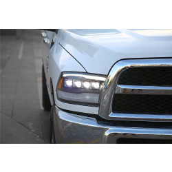 Buy Front headlights Dodge Ram 1500 Classic 2009-2023 LED NOVA ALPHA-BLACK AXHL-DR09-POLB-FLB-A-G2 Series Series Alpha-Black Axhl-Black Axhl