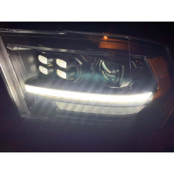 Buy Front headlights Dodge RAM 1500 Classic 2009-2023 Pro Series Color Alpha-Black Alpharex AHL-DR09-P-G4-SA-LB