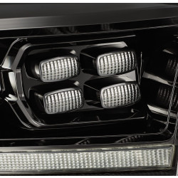 Buy Front headlights Dodge RAM 1500 Classic 2009-2023 Pro Series Color Alpha-Black Alpharex AHL-DR09-P-G4-SA-LB