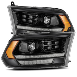 Buy Front headlights Dodge RAM 1500 Classic 2009-2023 Pro Series Color Alpha-Black Alpharex AHL-DR09-P-G4-SA-LB