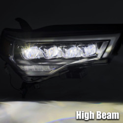 Buy Front headlights Toyota 4Runner 2014-2022 LED Nova Series Color Alpha-Black Alpharex AHL-T414-N-LB