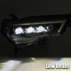 Buy Front headlights Toyota 4Runner 2014-2022 LED Nova Series Color Alpha-Black Alpharex AHL-T414-N-LB