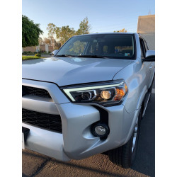 Купити Передні фари Toyota 4Runner 2014-2022 LED LUXX серія чорні AlphaRex AHL-T414-PL-SA-B