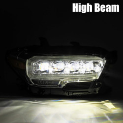 Buy Front headlights Toyota Tacoma 2016-2022 LED NOVA series Chrome Alpharex Ahl -tt16-N-C