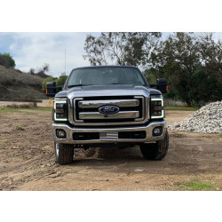 Buy Front headlights Ford Super Duty 2011-2016 LED NOVA series Chrome Alpharex AHL-FD11-N-C