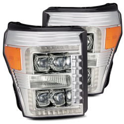 Buy Front headlights Ford Super Duty 2011-2016 LED NOVA series Chrome Alpharex AHL-FD11-N-C