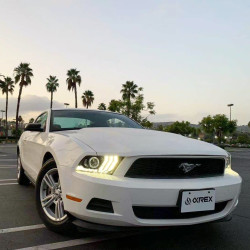 Купити Передні фари Ford Mustang 2010-2014 LED LUXX серія чорні AlphaRex AHL-FM10-PL-SA-B
