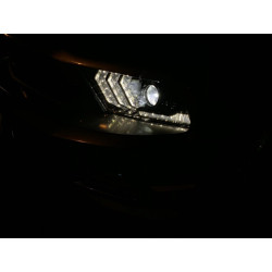 Купити Передні фари Ford Mustang 2010-2014 LED LUXX серія чорні AlphaRex AHL-FM10-PL-SA-B