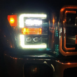 Купити Передні фари Ford Super Duty 2011-2016 LED NOVA серія чорні AlphaRex AHL-FD11-N-B