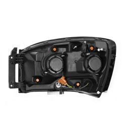 Купить Передние фары Dodge Ram 1500 Classic 2006-2008 PRO серия черные AlphaRex AHL-DR06-P-S-B