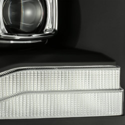 Купить Передние фары Dodge Ram 1500 Classic 2006-2008 PRO серия черные AlphaRex AHL-DR06-P-S-B