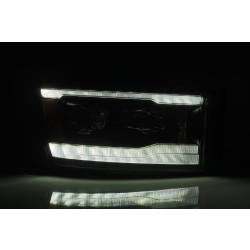 Купить Передние фары Dodge Ram 1500 Classic 2006-2008 LED LUXX серия черные AlphaRex AHL-DR06-PL-SA-B