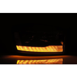 Купить Передние фары Dodge Ram 1500 Classic 2006-2008 LED LUXX серия черные AlphaRex AHL-DR06-PL-SA-B