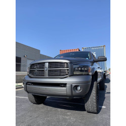 Купить Передние фары Dodge Ram 1500 Classic 2006-2008 LED NOVA серия цвет Alpha-Black AlphaRex AHL-DR06-N-LB