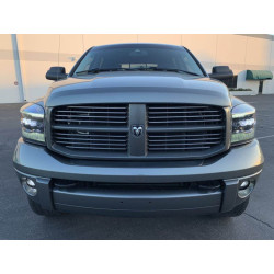 Купить Передние фары Dodge Ram 1500 Classic 2006-2008 LED NOVA серия цвет Alpha-Black AlphaRex AHL-DR06-N-LB
