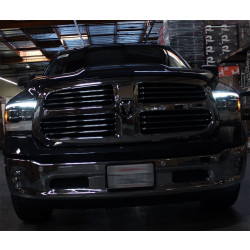 Купить Передние фары Dodge Ram 1500 Classic 2009-2023 LED LUXX серия черные AlphaRex AHL-DR09-PL-G3-SA-B