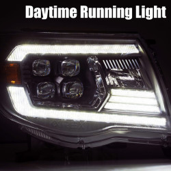 Купить Передние фары Toyota Tacoma 2005-2011 LED NOVA серия хром AlphaRex AHL-TT05-N-C