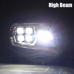 Купить Передние фары Toyota Tacoma 2005-2011 LED NOVA серия черные AlphaRex AHL-TT05-N-B