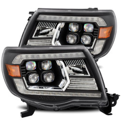 Купить Передние фары Toyota Tacoma 2005-2011 LED NOVA серия черные AlphaRex AHL-TT05-N-B