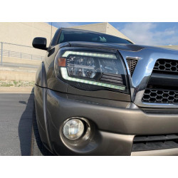 Купить Передние фары LED Toyota Tacoma 2005-2011 LED LUXX серия черные AlphaRex AHL-TT05-L-SA-B