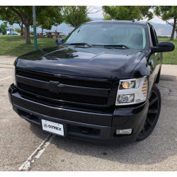 Купить Передние фары LED Chevrolet Silverado 2007-2013 LED LUXX серия хром AlphaRex AHL-CL07-PL-SA-C