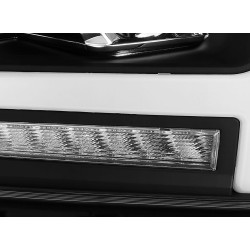 Купить Передние фары LED Dodge Ram 1500 2019-2022 LED LUXX серия черные AlphaRex AHL-DR19-PL-SA-B
