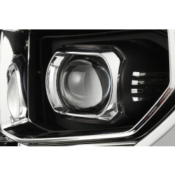 Купить Передние фары LED Toyota Tundra 2014-2021 LED LUXX серия черные AlphaRex AHL-TUN14-PL-SA-B