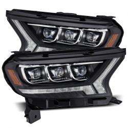 Купить Передние фары Ford Ranger 2019-2022 LED NOVA серия черные AlphaRex AHL-FR16-N-B