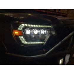 Купить Передние фары Toyota Tacoma 2012-2015 LED NOVA серия цвет Alpha-Black AlphaRex AHL-TT12-N-FLB