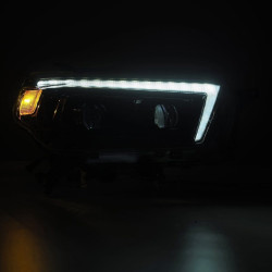 Купить Передние фары LED Toyota 4Runner 2010-2013 LED LUXX серия углево-черные AlphaRex AHL-T410-PL-SA-FLB