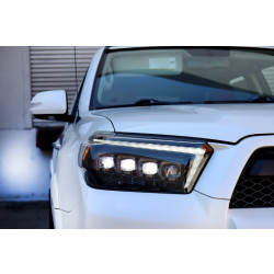 Купить Передние фары Toyota 4Runner 2010-2013 LED NOVA серия цвет Alpha-Black AlphaRex AHL-T410-N-FLB