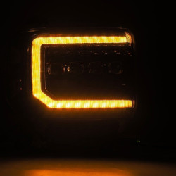 Купить Передние фары GMC Sierra 2014-2018 LED NOVA серия цвет Alpha-Black AlphaRex AHL-GS14-N-FLB